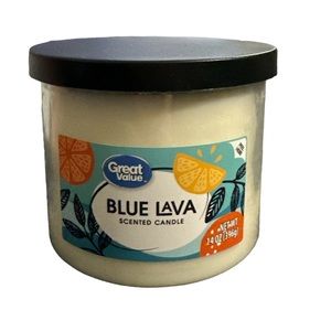 Great Value Blue Lava Walmart Scented 3 Wick Candle New 14.5 oz TikTok